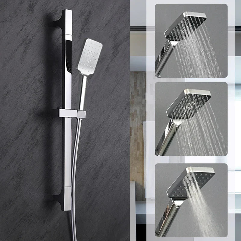 Afralia™ Chrome Stainless Steel Shower Slide Rail Set