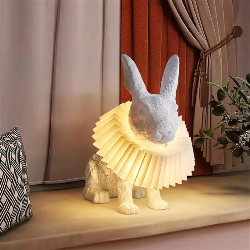Afralia™ Rabbit Resin Table Lamp for Kids Room Decor