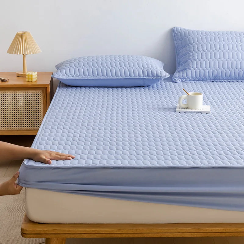 Afralia™ Solid Color Fitted Sheet for Twin Full Queen King Mattresses