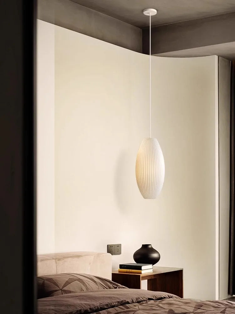 Afralia™ Silk Pendant Lights: Wabi Sabi Nordic Chandelier for Home Decoration