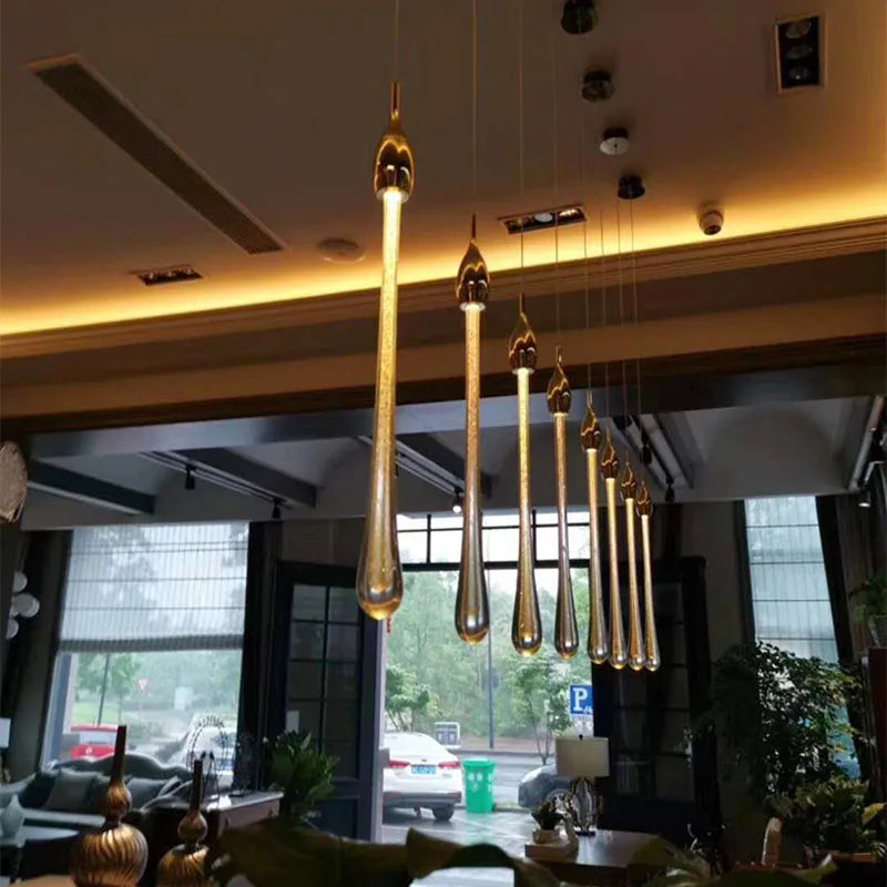 Afralia™ Crystal Water Drop Chandeliers: Modern Luxury LED Lighting for Bedroom, Bar & Decor