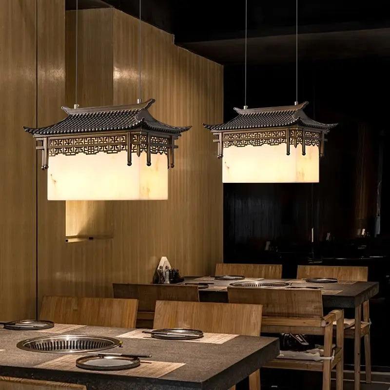 Afralia™ Zen Chinese Pendant Lights for Courtyards, Restaurants, and Tea Rooms