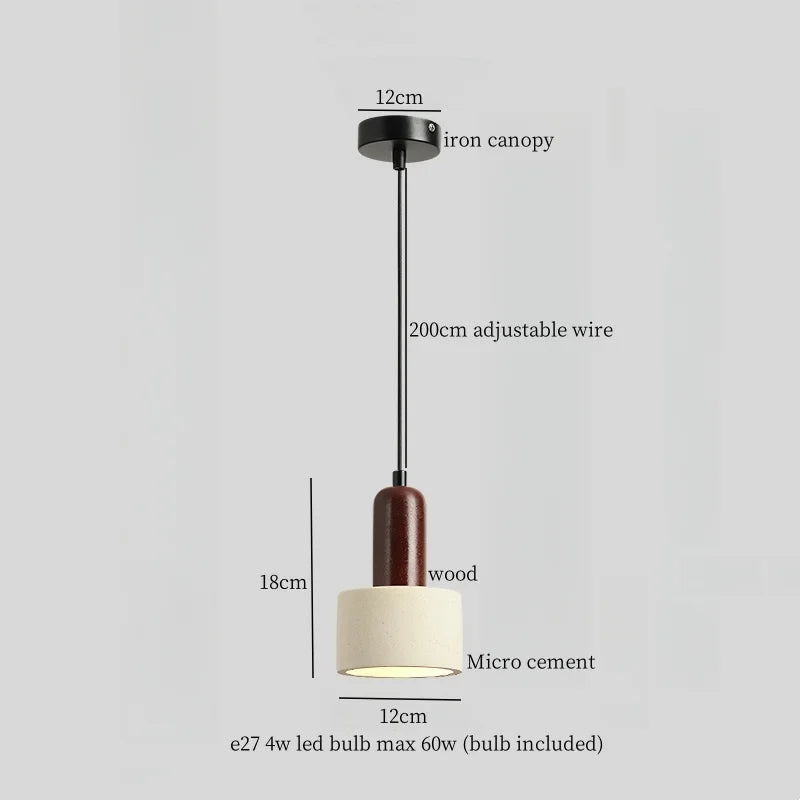 Afralia™ White Micro Cement LED Pendant Lights for Modern Living Spaces