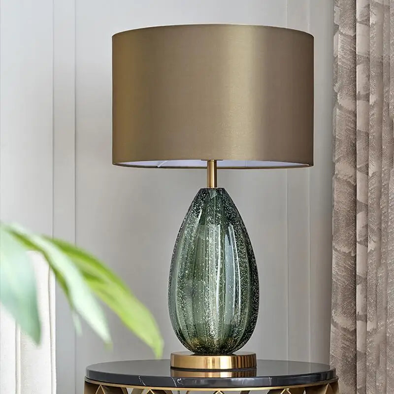 Afralia™ Glass Table Lamp: Modern, Oversized, Simple Lighting for Bedroom and Living Room