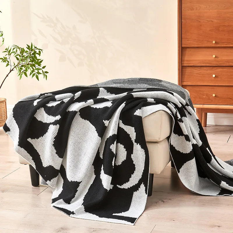 Afralia™ Camellia Knitted Blanket: Soft Spring/Summer Office Nap Sofa High-End Single Quilt