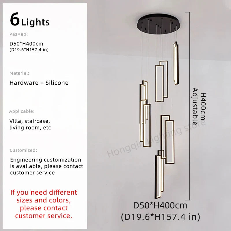 Afralia™ Black Stainless Steel Latex Pendant Light for Modern Loft Decor