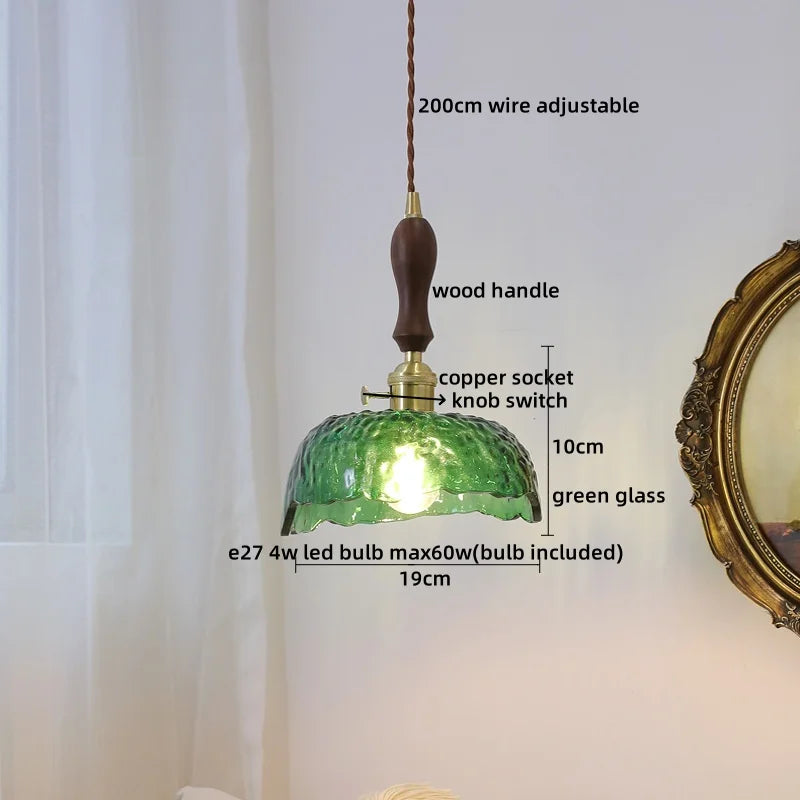 Afralia™ Ceramic Wood Pendant Light - Nordic Modern LED Hanging Lamp for Home Decor