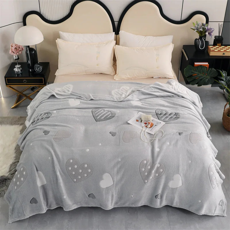 Afralia™ Snowflake Velvet Sofa Cover: Soft Jacquard Flannel Blanket for Spring & Autumn