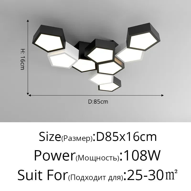 Afralia™ LED Chandelier Light Remote Dimming Pendant Minimalist Indoor Lighting