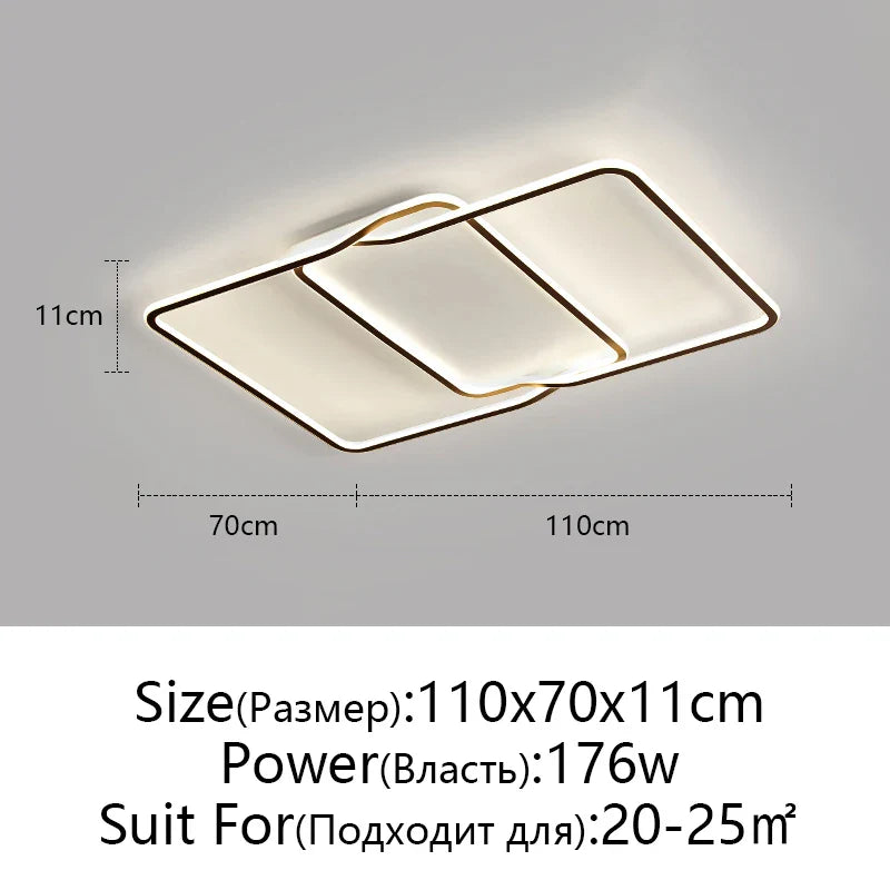 Afralia™ Modern Black & White LED Ceiling Chandelier for Home Decoration