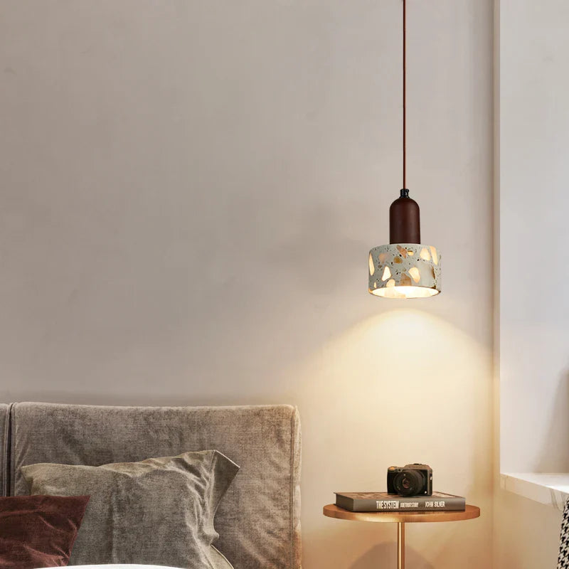 Afralia™ Terrazzo LED Pendant Light - Modern Nordic Home Decor for Bedroom and Living Room