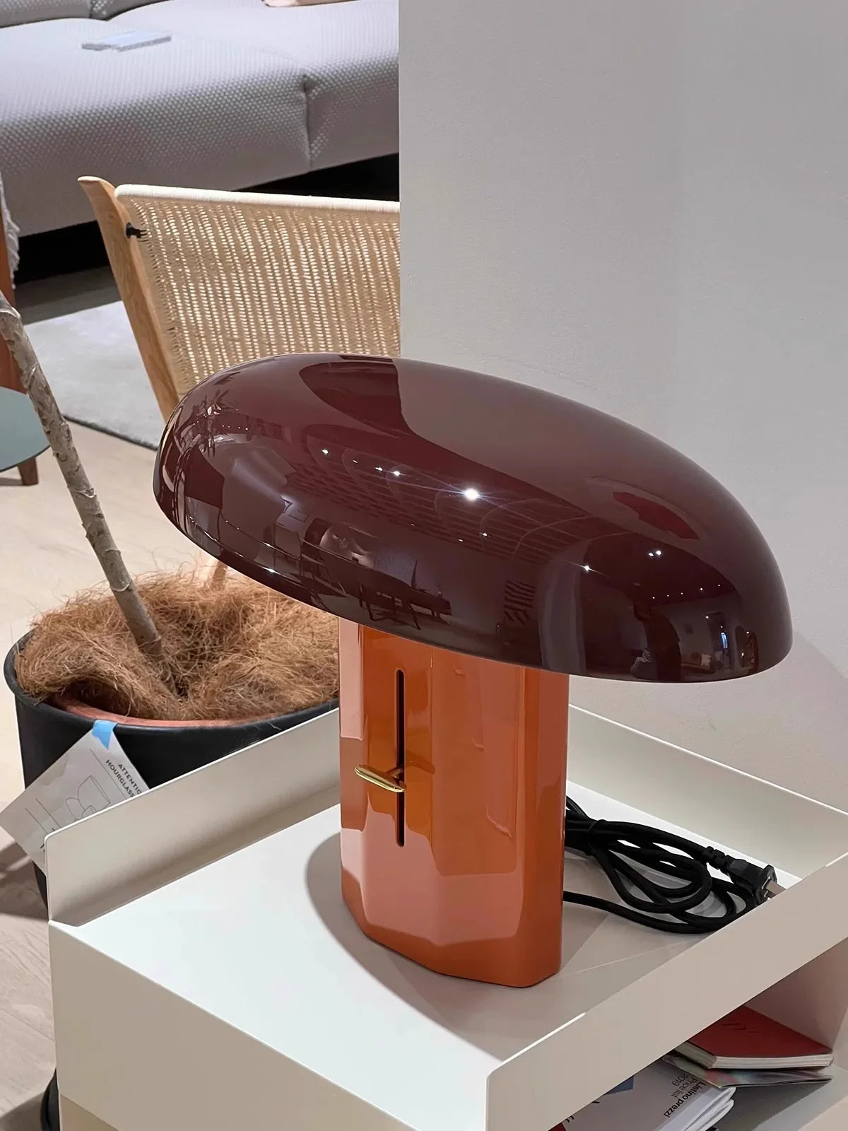 Afralia™ Designer Mushroom Floor Lamp: Modern Standing Light for Living Room & Office.