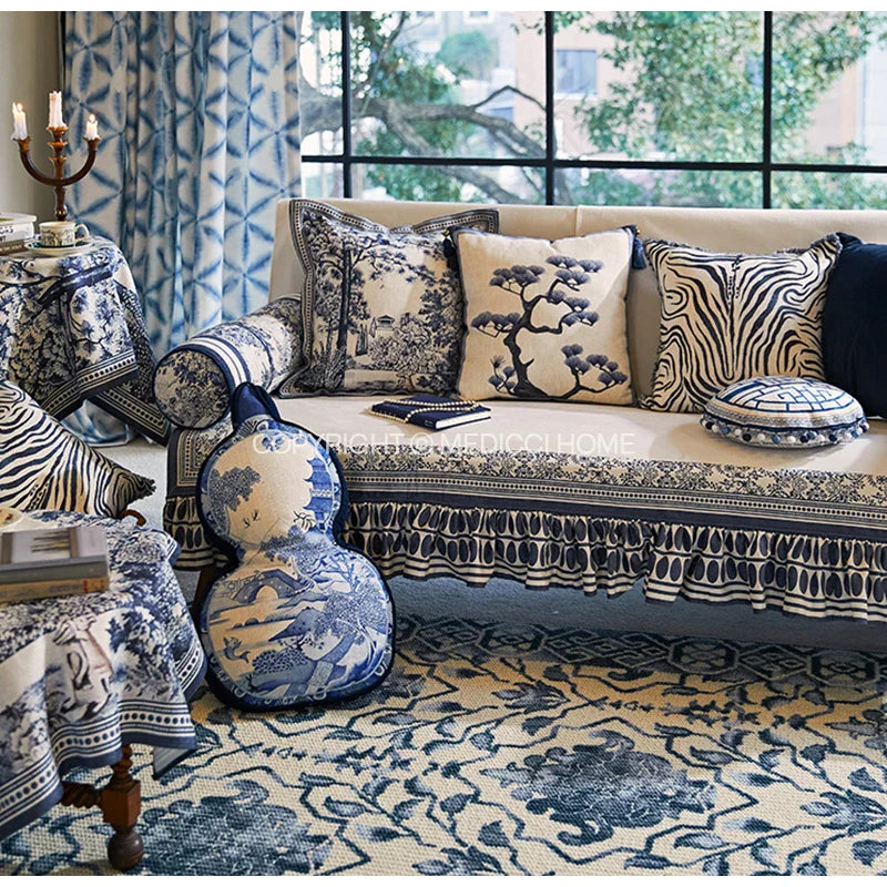 Afralia™ Curly Zebra Stripes Fringed Cushion Cover | 45x45cm Luxury Pillowcase for Living Room