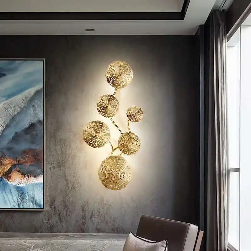 Afralia™ Nordic Lotus Leaf Wall Light: Industrial Style Retro Sconce for Home and Hotel
