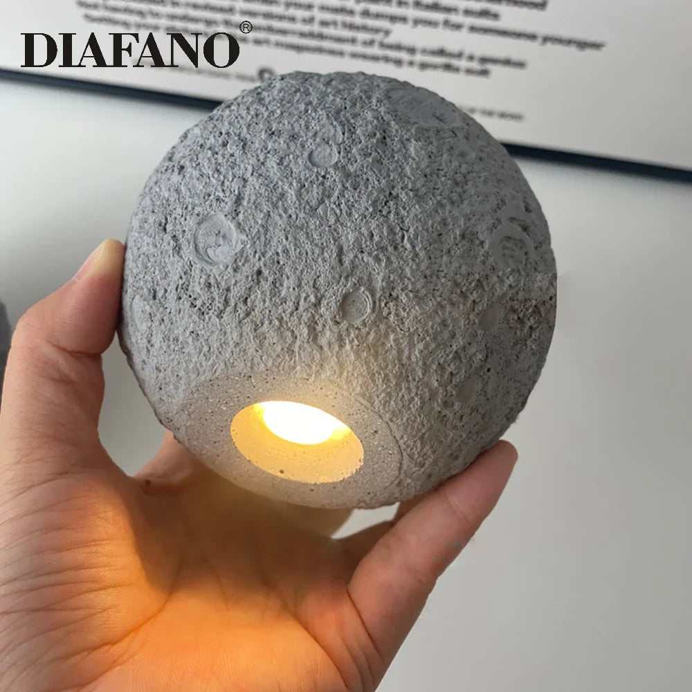 Afralia™ Industrial Cement Pendant Lights - Retro Moon Star Chandelier Fixture