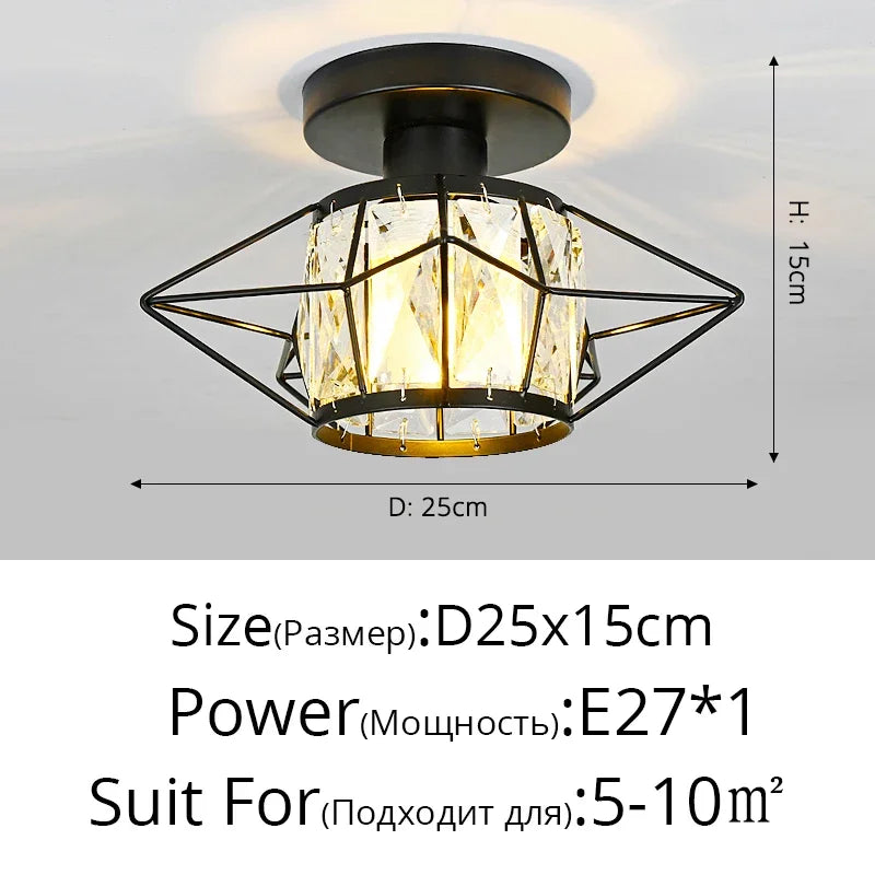 Afralia™ Crystal Glass LED Chandelier for Modern Living, Study, and Aisle Lighting