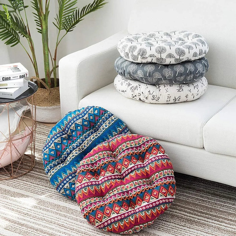 Afralia™ Bohemian Mandala Meditation Cushion Pouf for Living Room, Kids & Adults