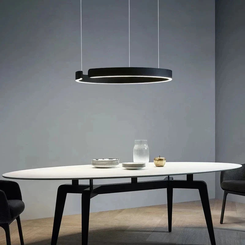 Afralia™ Modern LED Chandelier: Adjustable Height Dining Pendant Lamp for Stylish Indoor Lighting