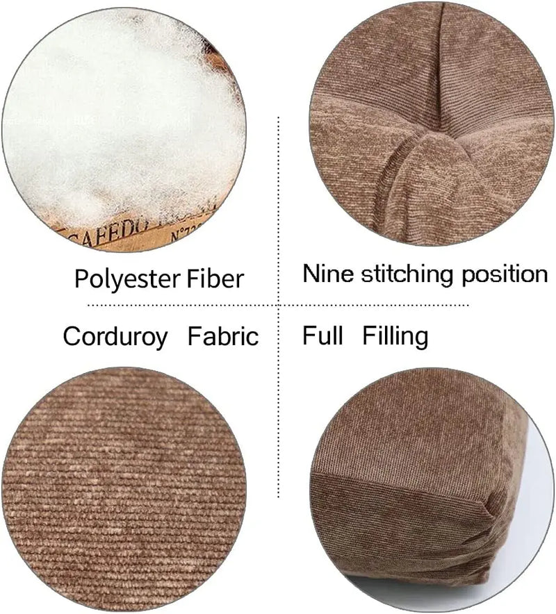 Afralia™ Tufted Floor Meditation Pillow for Yoga Seating and Relaxation