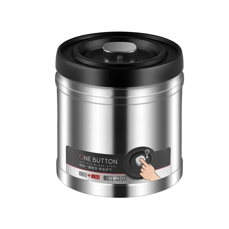 Afralia™ Stainless Steel Airtight Coffee Beans Storage Jar