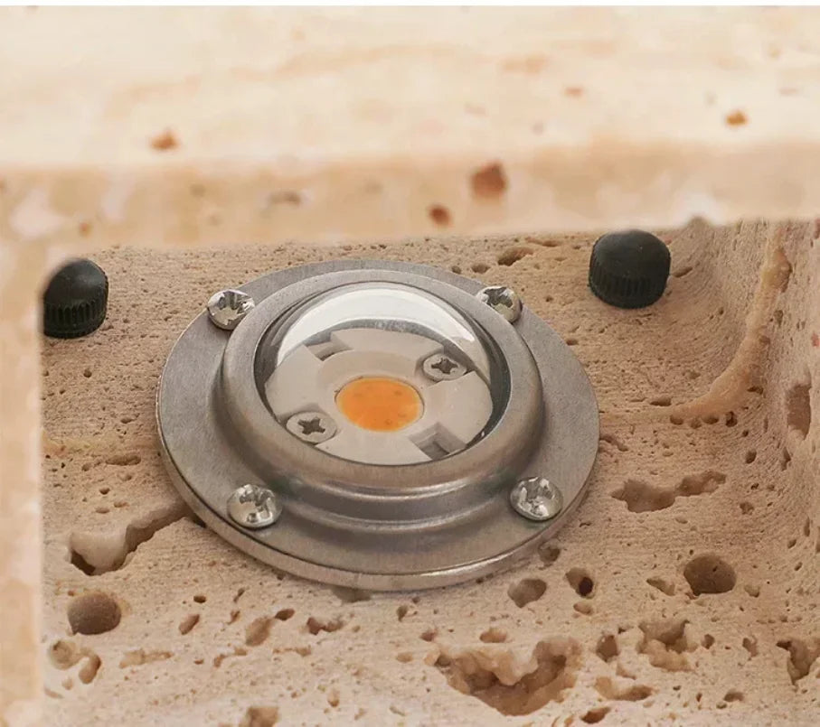 Afralia™ Yellow Travertine Stone Wall Sconce for Indoor/Outdoor Decor & Ambiance