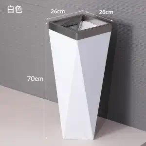 Afralia™ Stainless Steel Vertical Garbage Bin for Hotel Lobby, Elevator Corridor, Shopping Mall