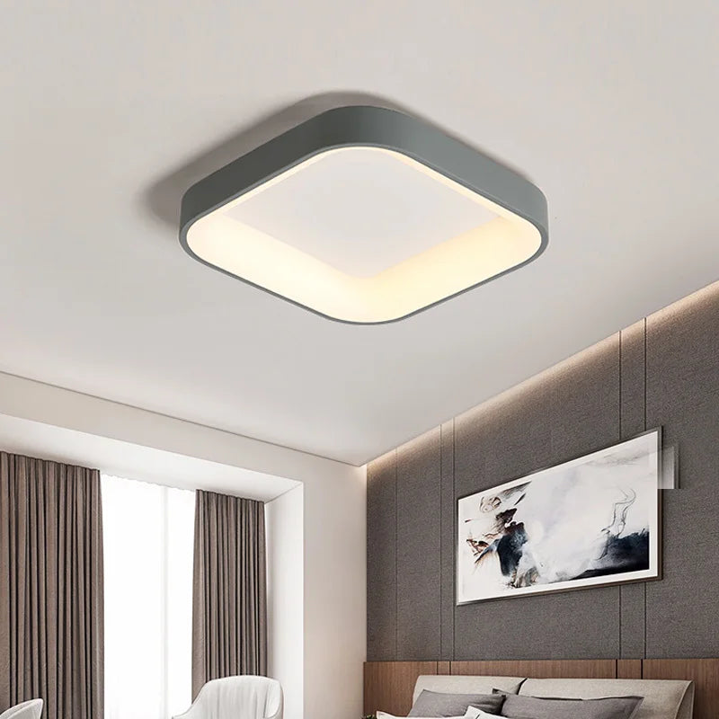 Afralia™ Modern LED Ceiling Lights for Living Room, APP Dimmable Bedroom Lamp, Office Study Decor