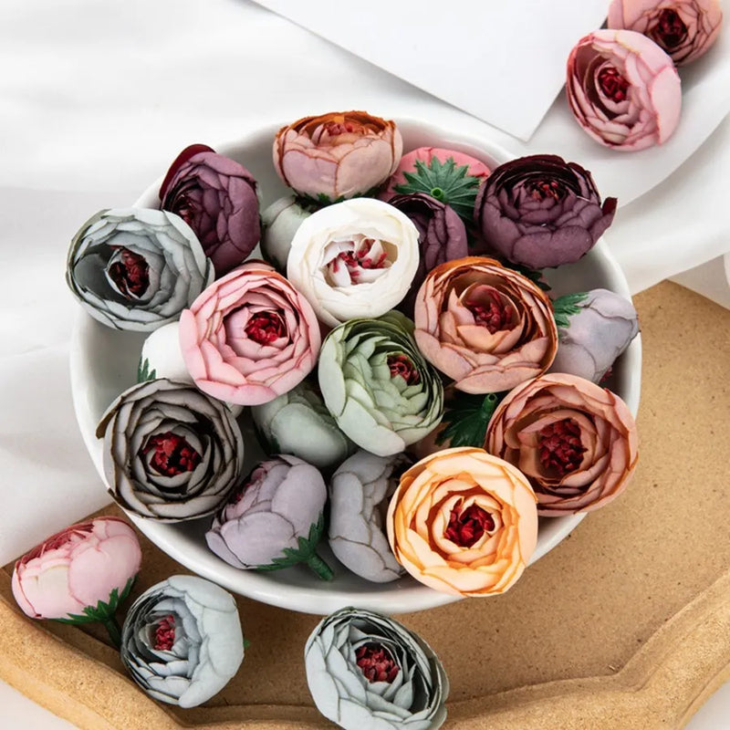 Afralia™ Tea Rose Bud Artificial Flowers for Home Decoration & DIY Crafts