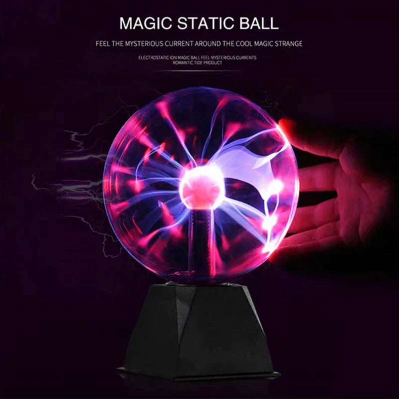 Afralia™ Magic Plasma Ball Lamp LED Night Light Touch Glass Atmosphere Decor