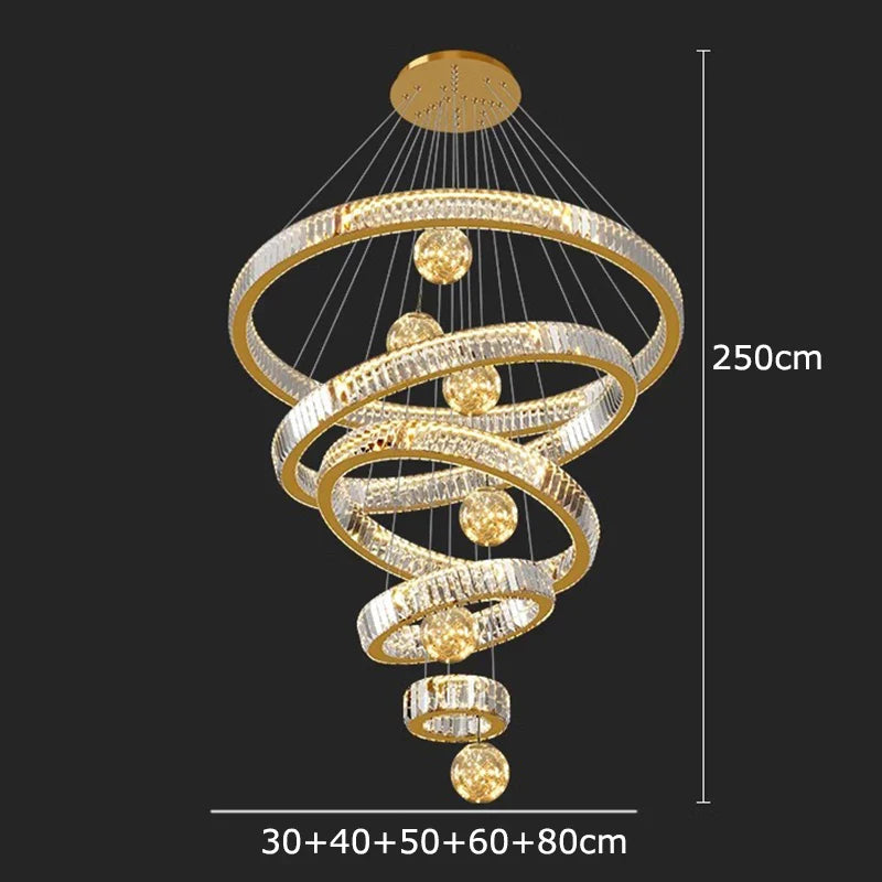 Afralia™ Crystal Chandelier: Modern Living Room Pendant Lamp for Elegant Interior Lighting