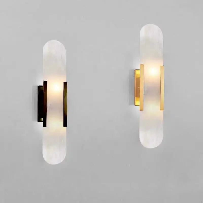 Afralia™ Linear Marble Chandelier: Modern Circular Alabaster Pendant Light
