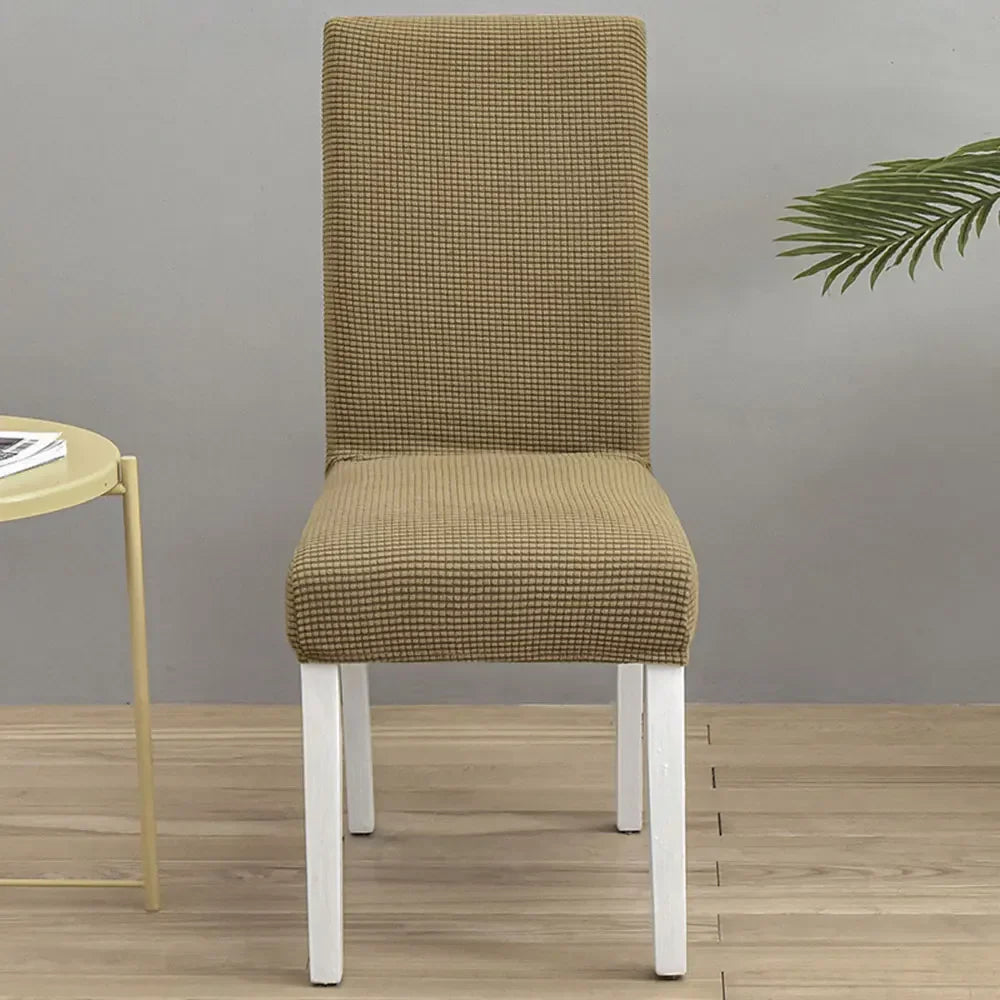 Afralia™ Blue Quilted Chair Cover Slipcover Stretch Elastic Chair Protector for Banquet