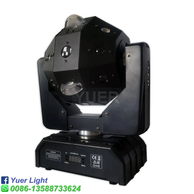 Afralia™ LED Moving Head Ball Laser Strobe Light - 4 in 1 Infinite Rotation Disco DJ Beam