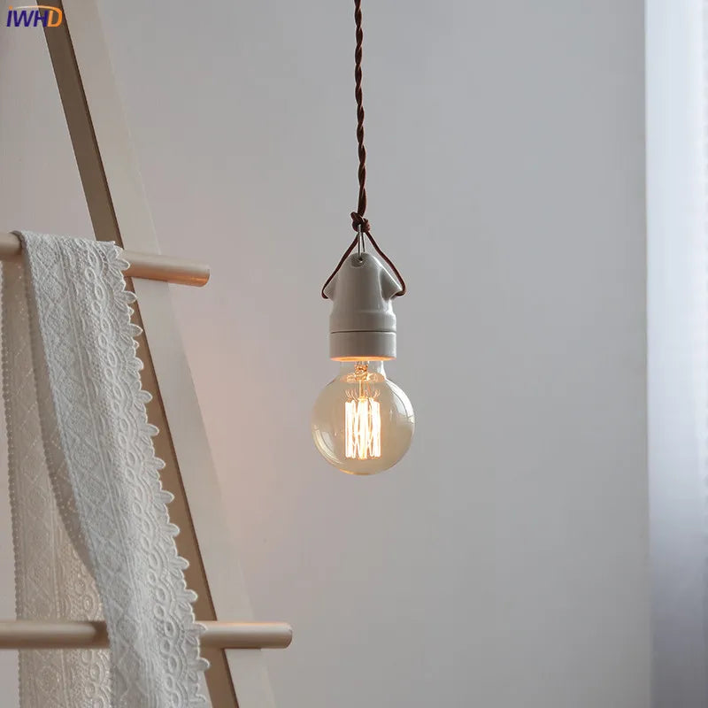 Afralia™ Ceramic LED Pendant Lamp: Industrial Vintage Style Hanging Light