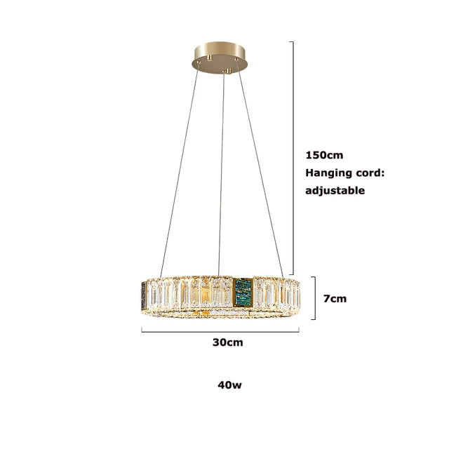 Afralia™ Golden LED Ring Chandelier for Modern Luxury Living and Dining Spaces