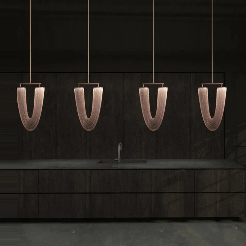 Afralia™ LED Aluminum Ceiling Chandelier Lighting Hanging Lamps for Foyer