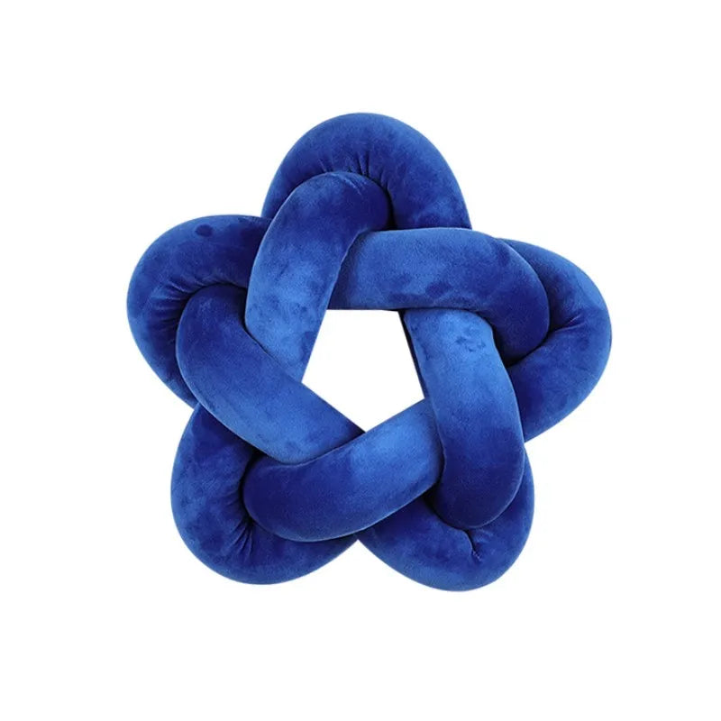 Afralia™ Knot Blue Star Ball Pillow Set | Handmade Soft Cushions for Home Office