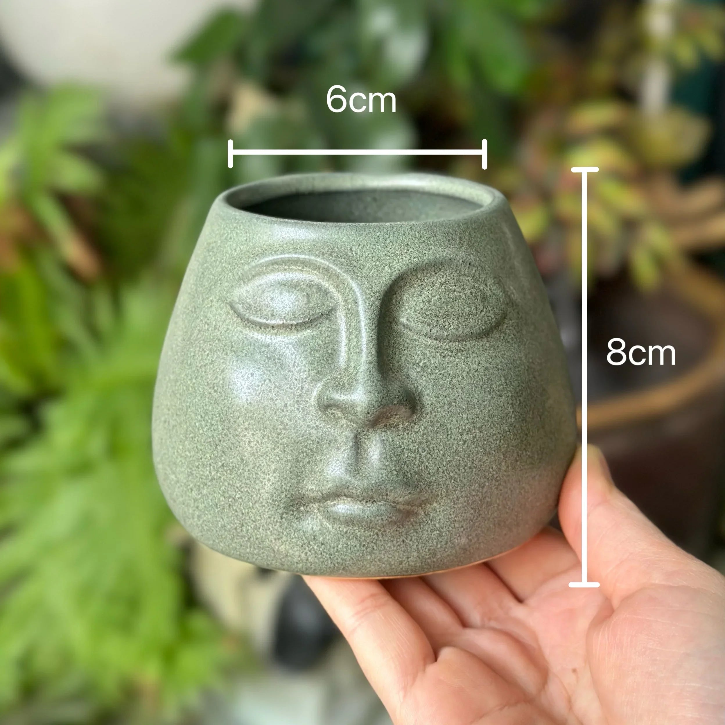 Afralia™ Abstract Face Ceramic Flowerpot Vase Ashtray Plant Home Decor Accessories