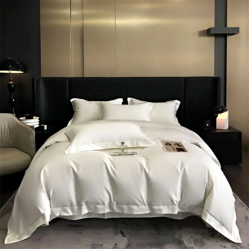 Afralia™ Luxury Embroidered Egyptian Cotton Bedding Set