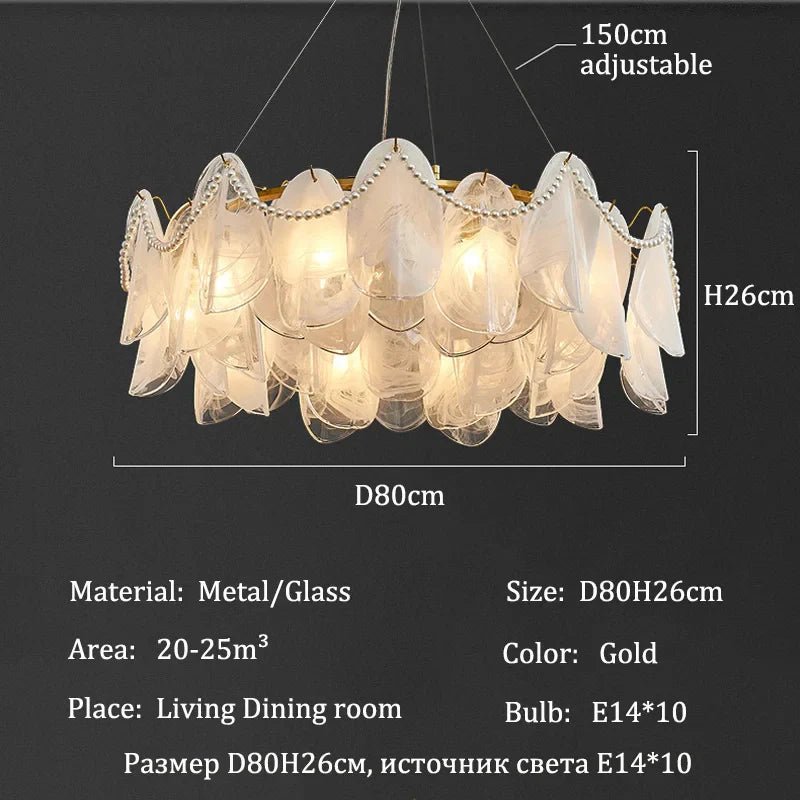 Afralia™ Glass Chandelier Pendant Lights for Luxury Home Decor