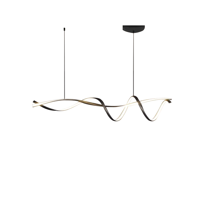 Afralia™ Black Modern LED Chandelier Dining Room Kitchen Island Bar Ceiling Fixture