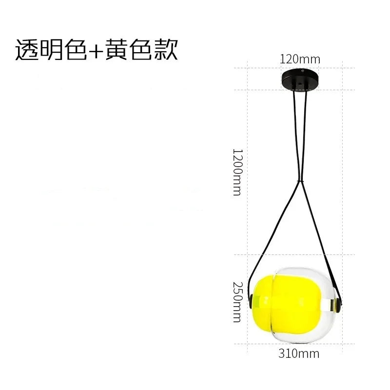 Afralia™ Glass Mini LED Pendant Light: Colorful & Stylish Hanging Chandelier for Kitchen, Bar, Restaurant