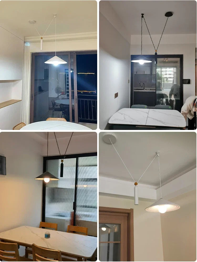 Afralia™ Nordic Modern Chandelier LED Lamp for Dining Room and Study