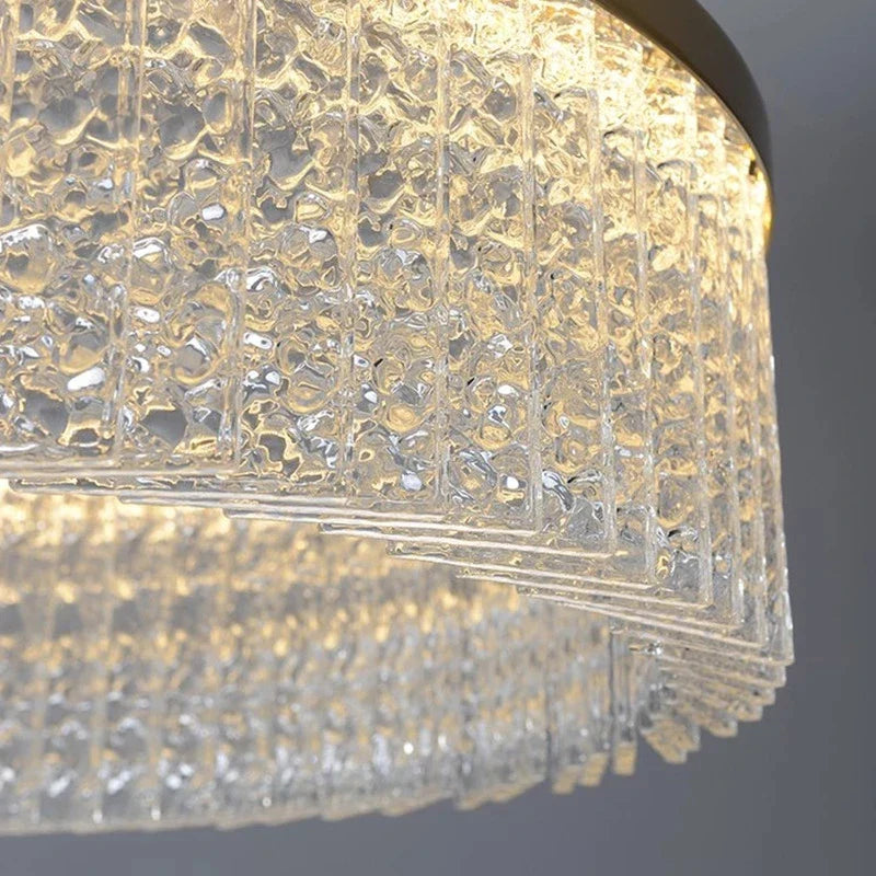 Afralia™ Crystal Glass Gold Pendant Chandelier for Elegant Kitchen Dining Lighting