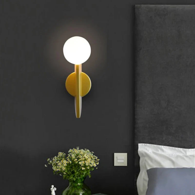 Afralia™ Glass Ball Wall Lamps Gold LED Mirror Light for Dining Living Bedroom