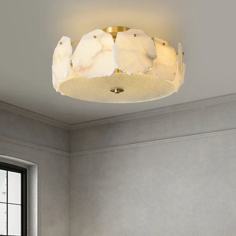 Afralia™ Nordic Marble LED Pendant Light: Modern Round Chandelier Ceiling Lighting for Living Room, Dining Room, Bedroom