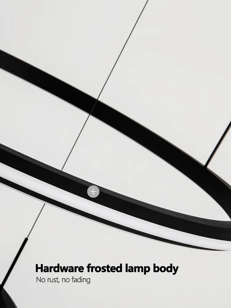 Afralia™ Modern Luxury Ring Chandelier for Living Room, Bedroom, and Restaurant