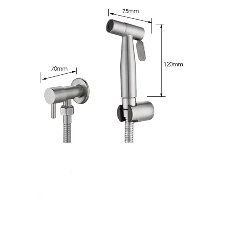 Afralia Black Gold Bidet Sprayer Set - High Pressure Bathroom Faucet Kit