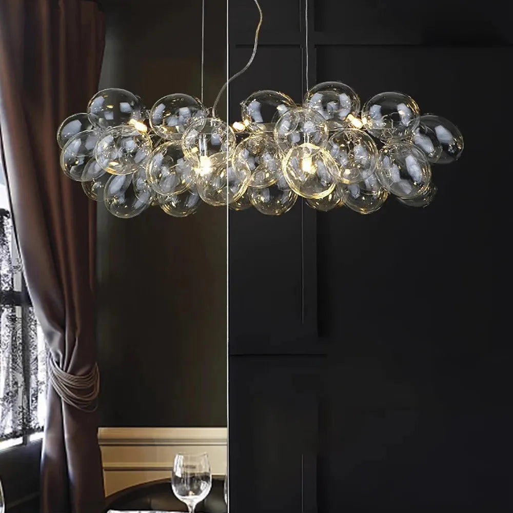 Afralia™ Modern Colour Bubble Chandelier for Living Room Bedroom Decor, Industrial Pendant Lighting