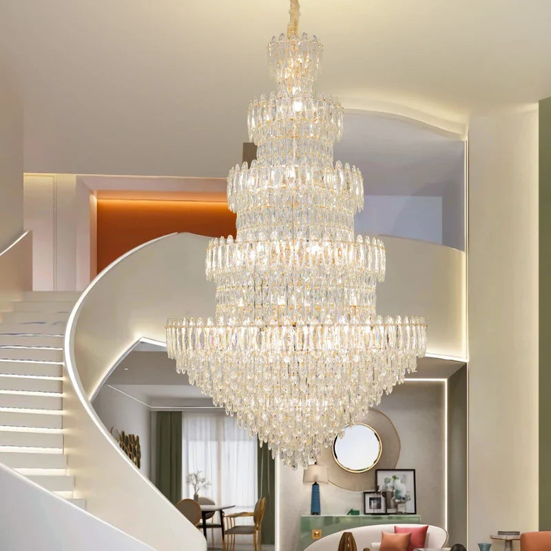 Afralia™ Luxury Crystal Chandelier: Modern European Style Main Dining Room & Living Room Lighting